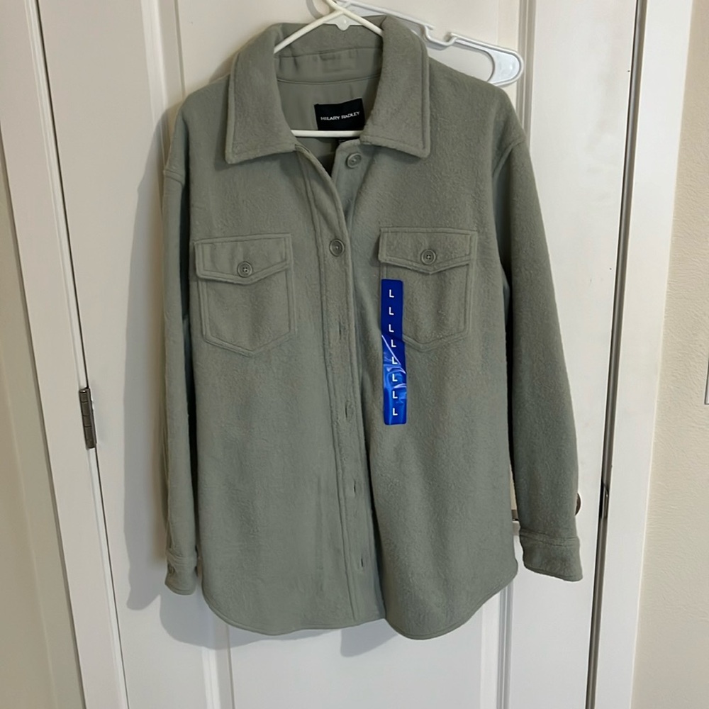 Sage green shirt jacket shacket